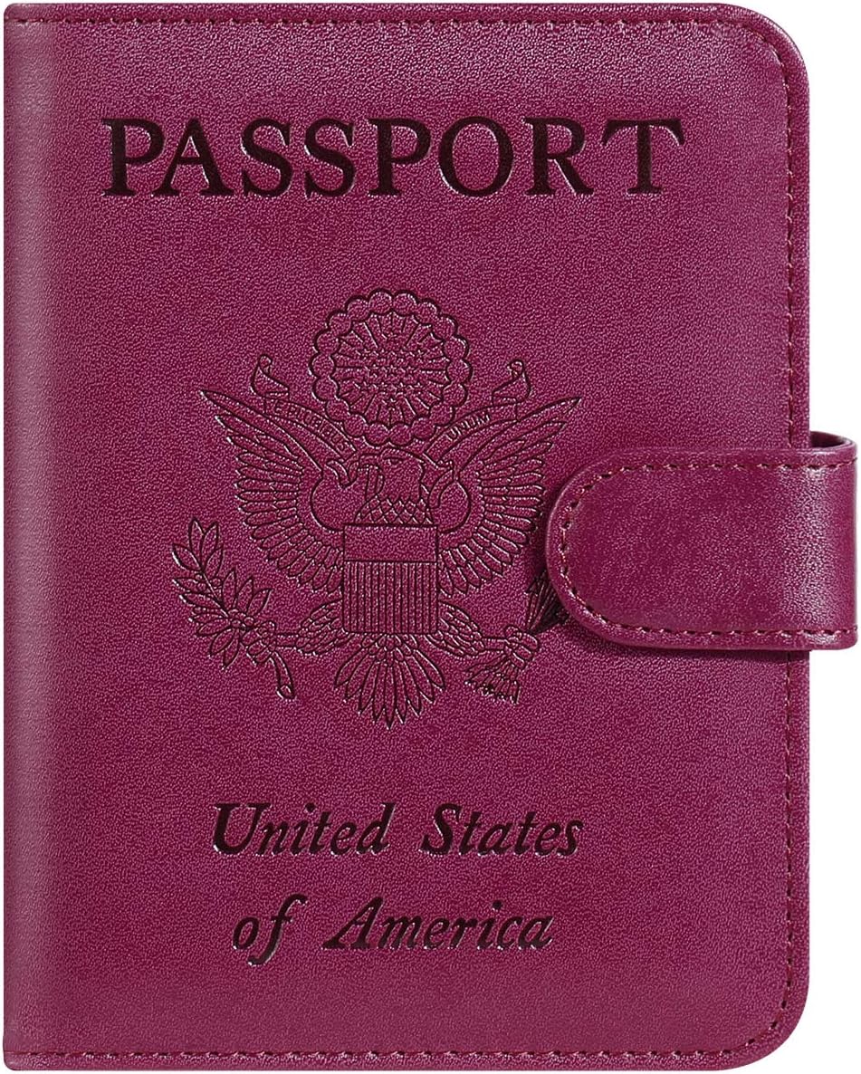 Passport Holder Cover Wallet RFID Blocking, Travel Essentials