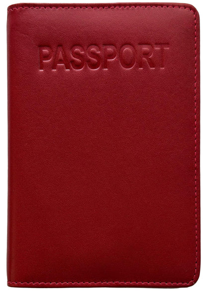 Antique Saddle Genuine Leather RFID Passport Cover
