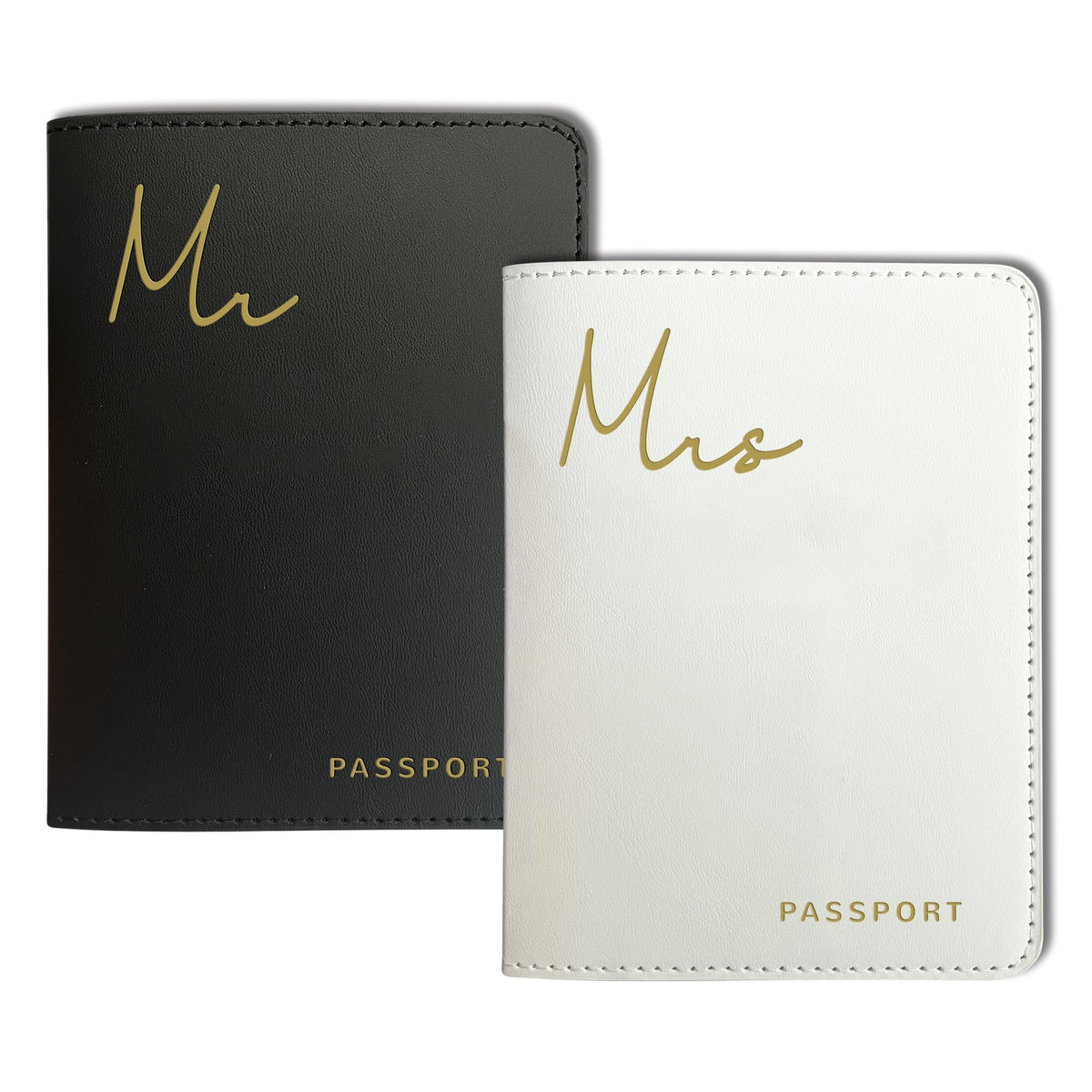 Mr&Mrs Gifts Matching Passport Covers for Mr and Mrs Honeymoon Essentials