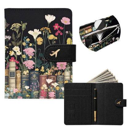 RFID Passport Holder with Tracker Slot, Leather Travel Wallet