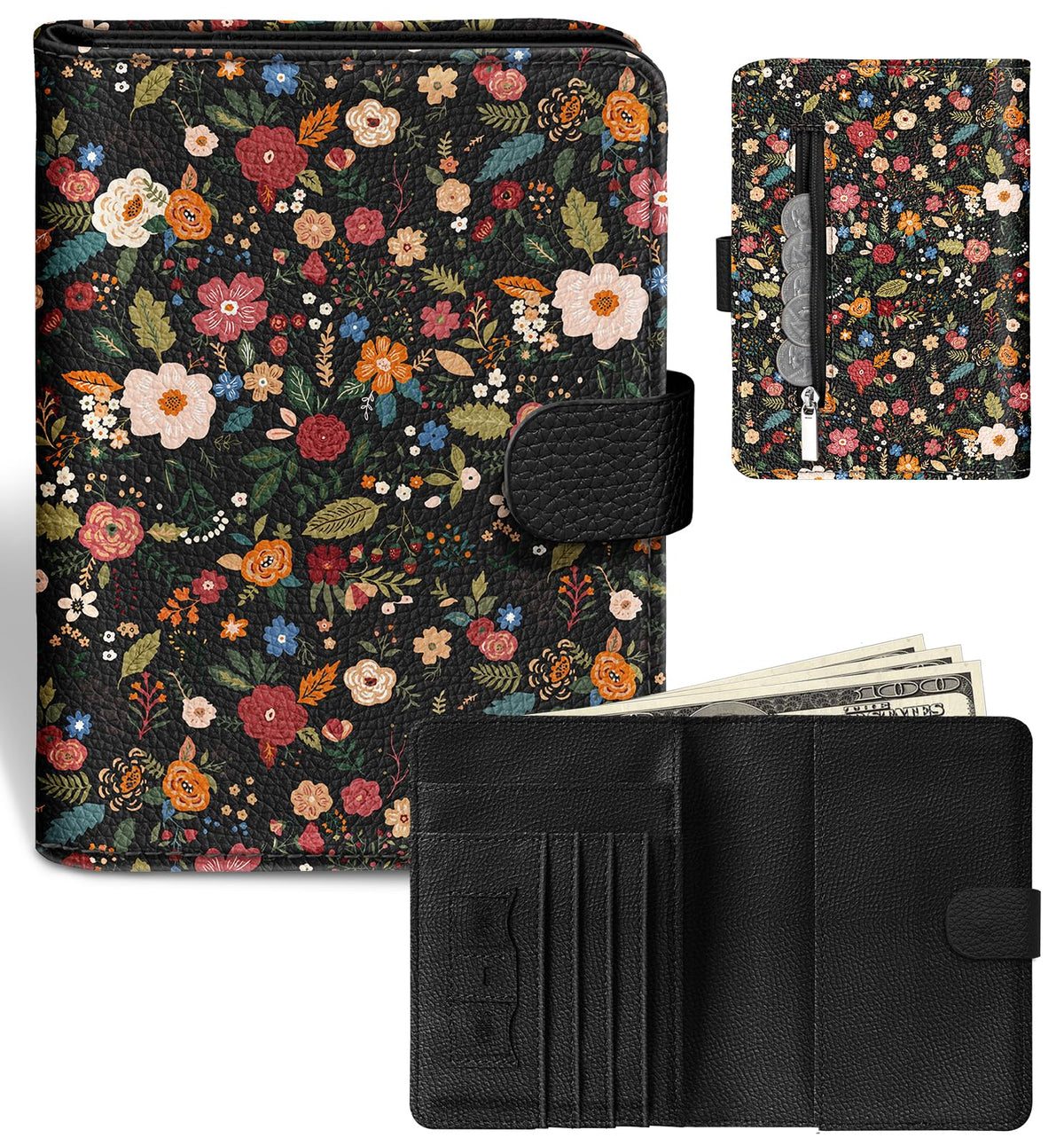 Slohif Passport Holder Cover Wallet Case for Travel Women - Leather RFID Blocking Passport Book Multiple Personalized Organizer Slim Portable Carrier Card Slots Protector Sleeve Stamp