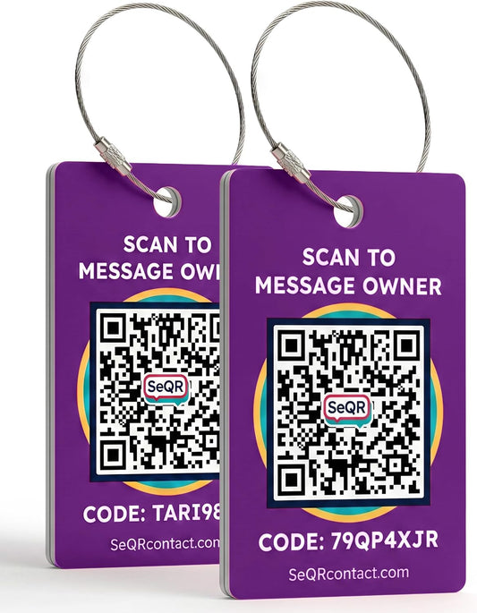 Smart Luggage Tags | Privacy QR Code Luggage Tag for Travel Suitcases