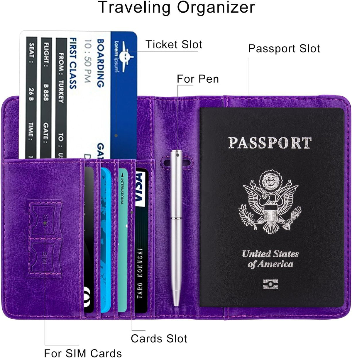 WALNEW Passport Holder for Travel, RFID Passport Wallet, Travel Essentials