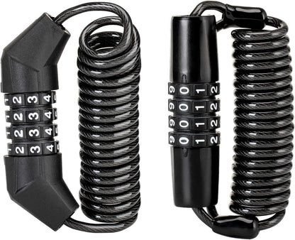 ROCKBROS Motorcycle Helmet Lock 4 Digit Lightweight Retractable 2Pcs