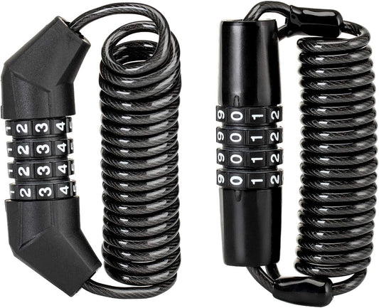 ROCKBROS Motorcycle Helmet Lock 4 Digit Lightweight Retractable 2Pcs