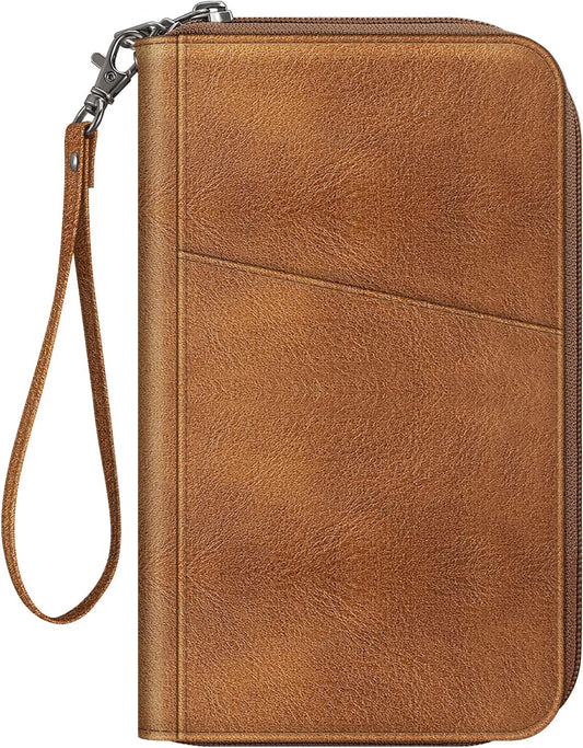 FINTIE Family Passport Holder Wallet Travel Document Organizer Clutch Bag