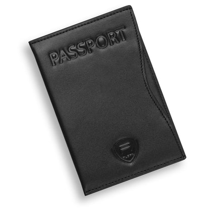 Alban RFID Passport Holder for Women & Men, Genuine Leather Passport Cover