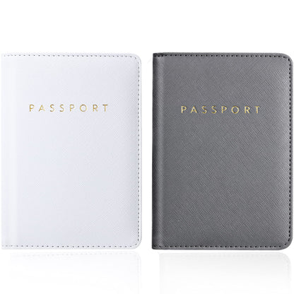 Frienda 2 Pcs Passport Holder Covers Waterproof Leather