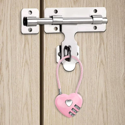 YAODHAOD 2 Pack Combination Lock, 3 Digit Heart Shaped Padlock for School Gym Locker, TSA Approved Cable Luggage Lock, Lock forLocker, Luggage,Fence,Backpack,Valentine Gift (Pink)