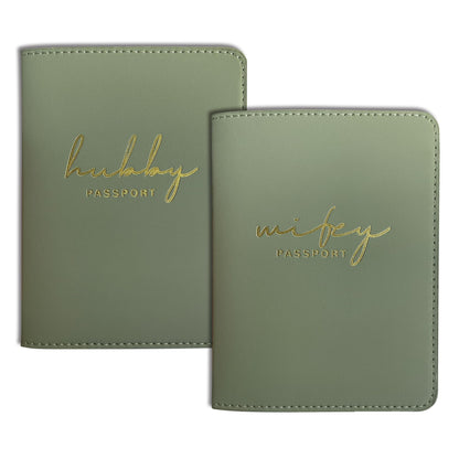 Mr&Mrs Gifts Matching Passport Covers for Mr and Mrs Honeymoon Essentials