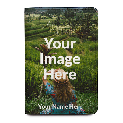 Personalized Passport Holder - Custom Vegan Leather RFID Passport Cover