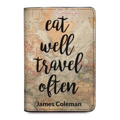 Personalized Passport Holder - Custom Vegan Leather RFID Passport Cover