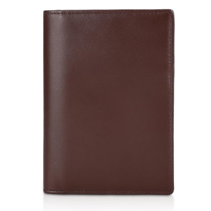 Polare Slim RFID Blocking Leather Passport Holder Travel Bifold Wallet For Men