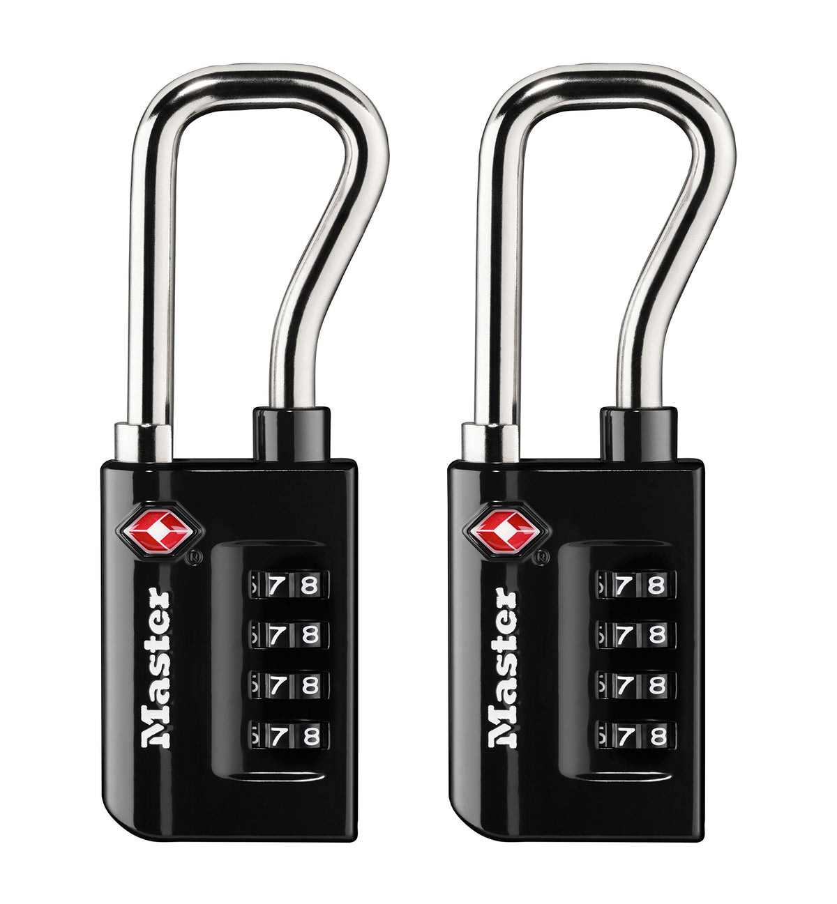 Master Lock TSA Approved Combination Luggage Lock Black 4-Pack 4696EC4
