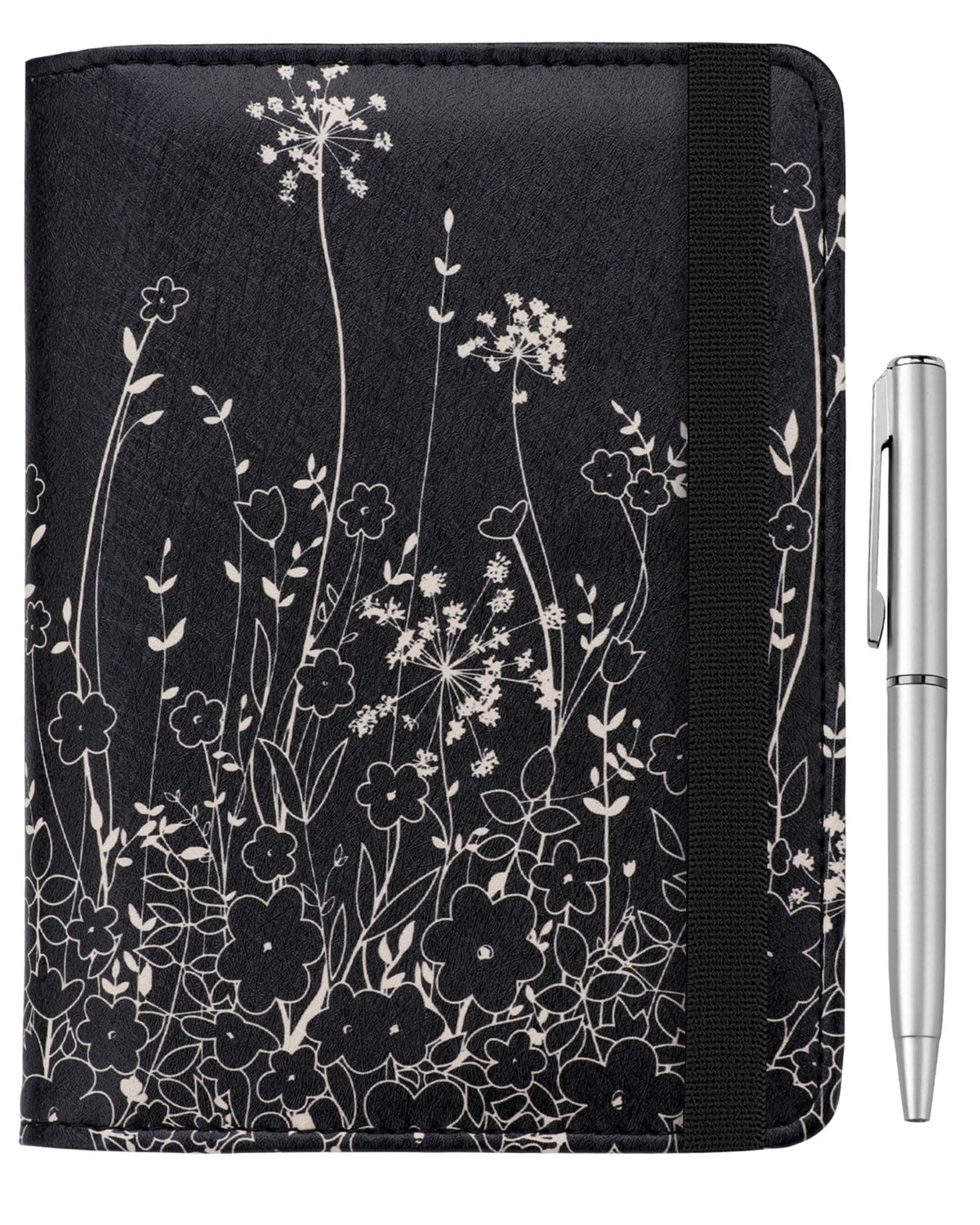 WALNEW Passport Holder for Travel, RFID Passport Cover Wallet for Women Men, PU Leather Passport Book Card Holder Case with Pen, Travelling Essentials for Flying
