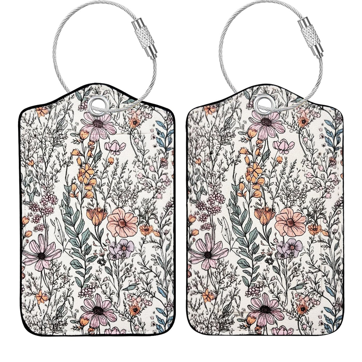 Luggage Tag, Premium Faux Leather Travel ID Tag, Stylish Suitcase Accessory