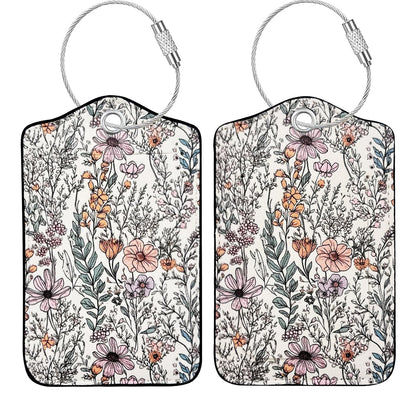 Luggage Tag, Premium Faux Leather Travel ID Tag, Stylish Suitcase Accessory
