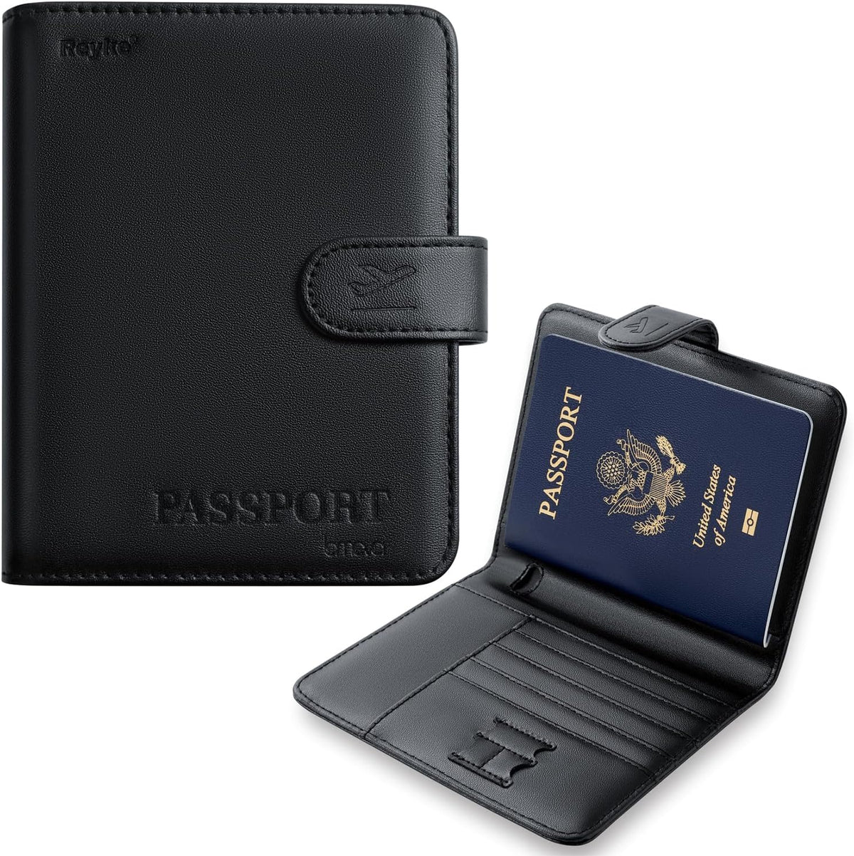 Reyke Passport Holder With Tracker, Works With Apple Find My, RFID Cover