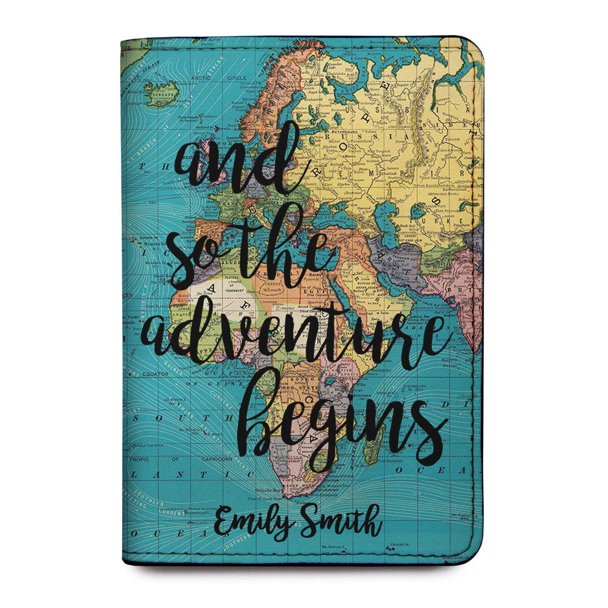 Personalized Passport Holder - Custom Vegan Leather RFID Passport Cover