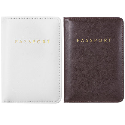 Frienda 2 Pcs Passport Holder Covers Waterproof Leather