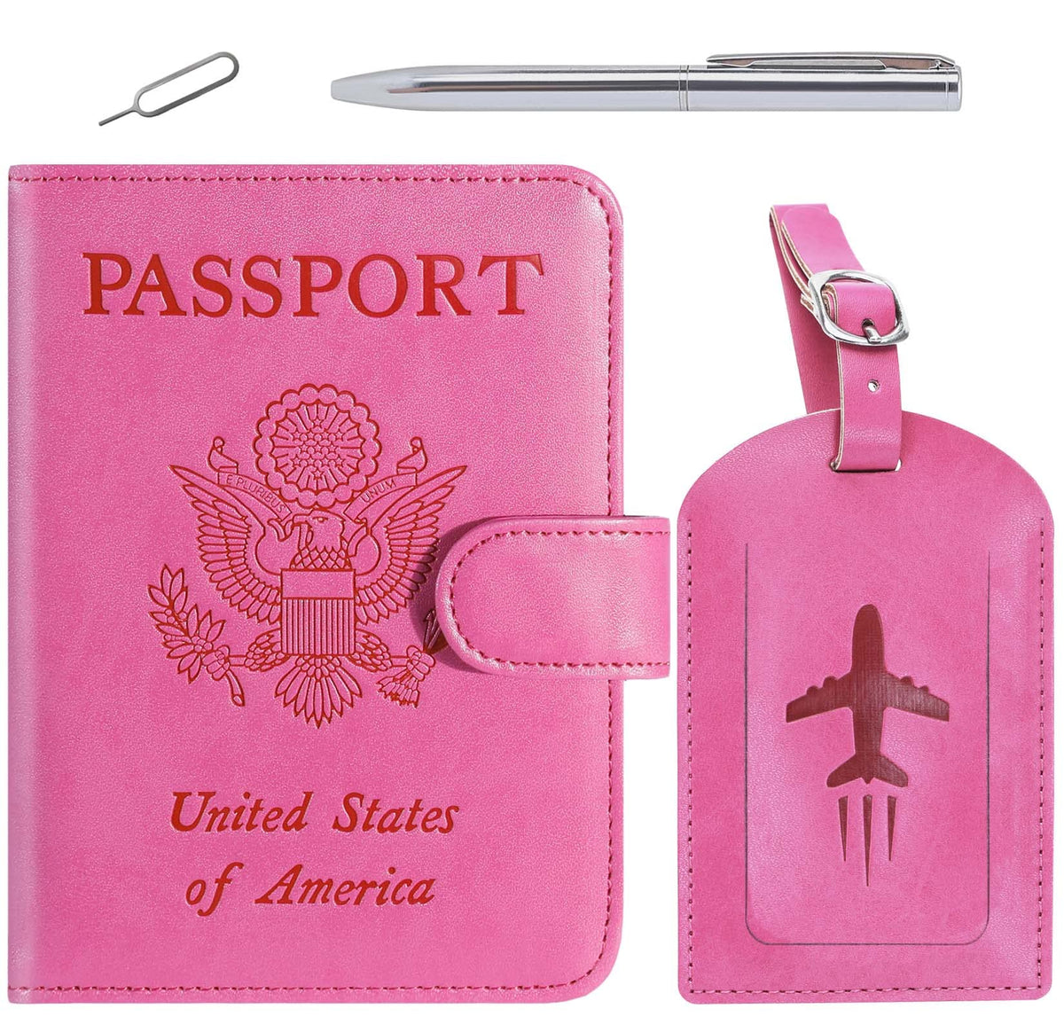 Airtag Passport Holder Cover Wallet RFID Blocking, Travel Essentials