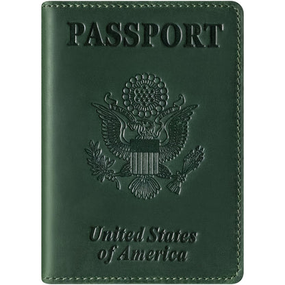 BIAOTIE Premium Leather Passport Holder Covers, Rfid Travel Wallet Passport Document Holder, Travel Essentials Wallet Cover Case for Men and Women (Black)