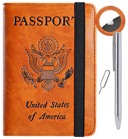 Airtag Passport Holder, Travel Essentials, Passport Cover, RFID Wallet
