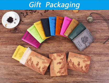 Passport Holder Cover Wallet RFID Blocking, Travel Essentials
