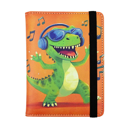 Dinosaur Passport Holder for Women and Men PU Leather Passport Cover for Travel