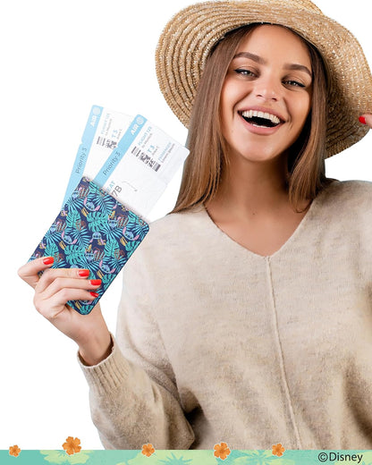 Disney Stitch Passport Cover for Women (Stitch Hawaiian Passport Wallet)