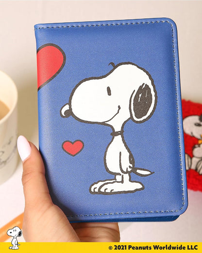 Peanuts Woodstock and Snoopy Passport Cover Official License (Blue)