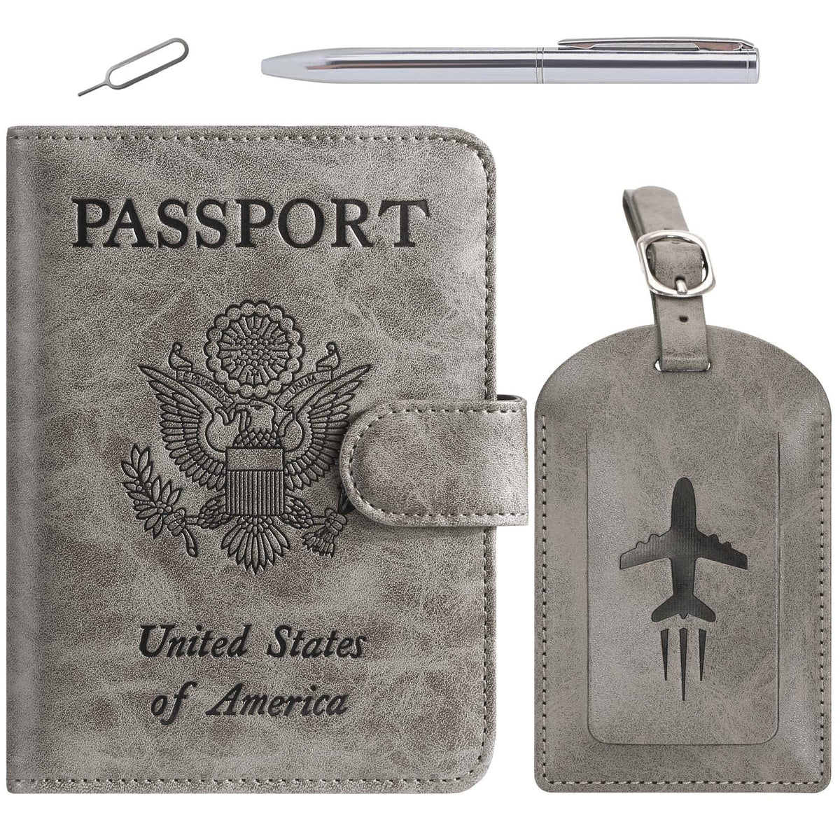 Airtag Passport Holder Cover Wallet RFID Blocking, Travel Essentials