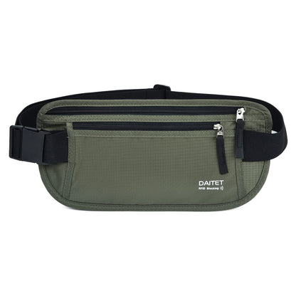Money Belt - Passport Holder Secure Hidden Travel Wallet with RFID Blocking, Undercover Fanny Pack (Black)