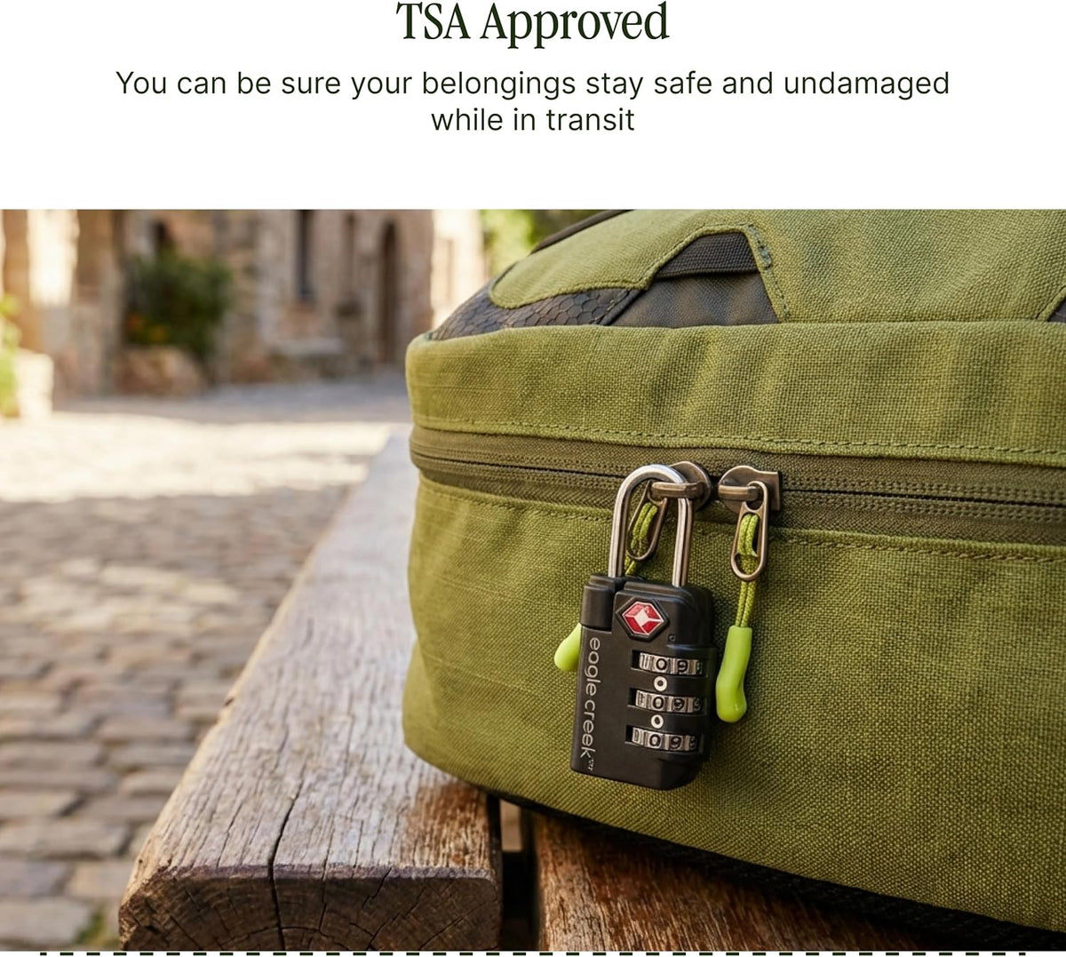 Eagle Creek Travel Safe TSA Lock, 3 Dial Combination, Graphite