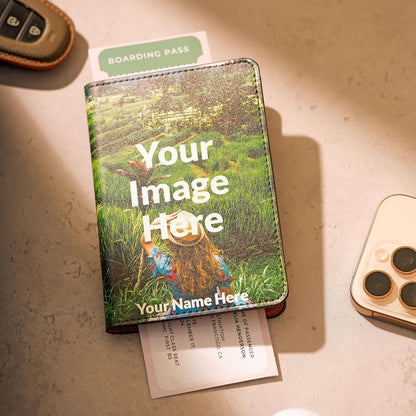 Personalized Passport Holder - Custom Vegan Leather RFID Passport Cover