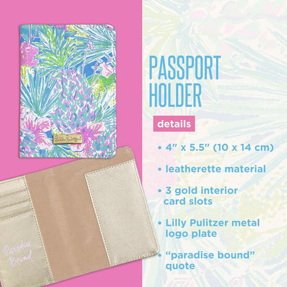 Lilly Pulitzer Leatherette Passport Holder, Swizzle In