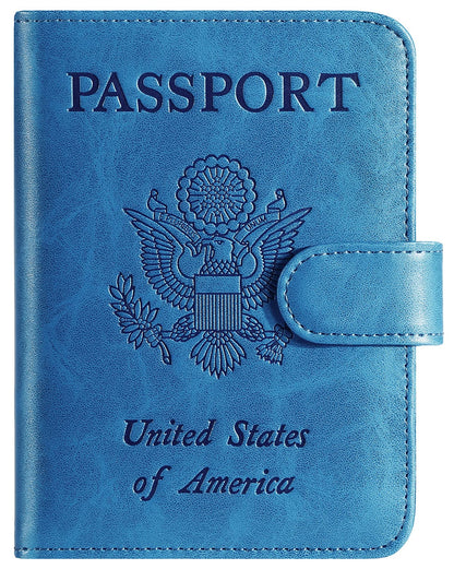 Passport Holder Cover Wallet RFID Blocking, Travel Essentials