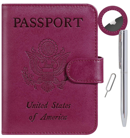 Passport Holder Cover Wallet RFID Blocking, Travel Essentials