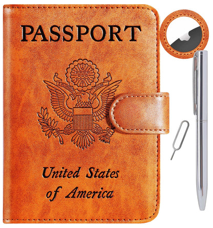 Passport Holder Cover Wallet RFID Blocking, Travel Essentials