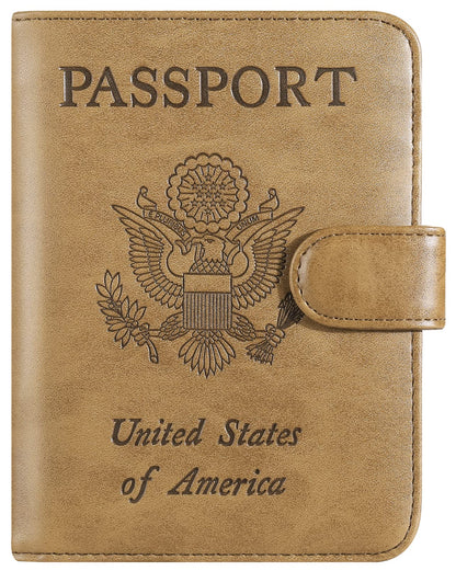 Airtag Passport Holder Cover Wallet RFID Blocking, Travel Essentials
