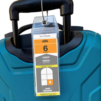 Cruise On Viking Luggage Tag Holders (4 Pack), Clear & Waterproof, Clear