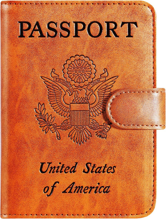 Passport Holder Cover Wallet RFID Blocking, Travel Essentials