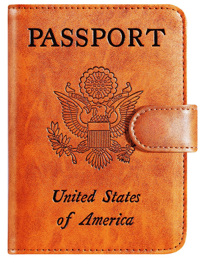 Passport Holder Cover Wallet RFID Blocking, Travel Essentials